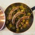 Choux de Bruxelles & saucisse grillée de Rodez