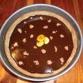 tarte au praliné, au chocolat et à la banane