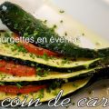Courgettes en éventail