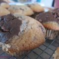 Muffins marbrés cerise-chocolat
