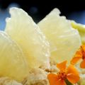 Tarte fine crabe avocat pamplemousse anisé