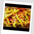 Pâtes à la bolognaise et aux haricots vert