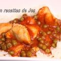 POULET AUX PETITS POIS ET SAUCE TOMATE