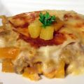 Lasagne crémeuse à la courge et au porc rôti