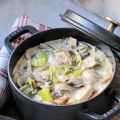 Blanquette de boudin blanc aux champignons