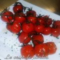 Tomates cerises en grappe au romarin