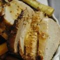 Rôti de porc aux miel, moutarde et vin blanc,[...]