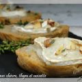 Tartine chèvre, noisette et huile parfumée thym[...]