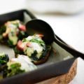 Shitake farcis aux épinards , bacon , ail des[...]