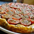 Tarte tatin aux tomates cerises et aubergine