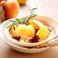 Pommes pochées au cidre