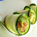 Roulés de courgettes au guacamole