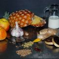 Chutney d’ananas, pommes et lait de coco
