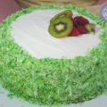 Gâteau d'Anniversaire Vert et Blanc (Kiwi,[...]