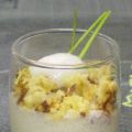 Espuma de chou-fleur, crumble à l'amande ww