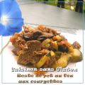 Restes de pot au feu aux courgettes