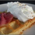 Gaufres de courgettes, chantilly au chèvre