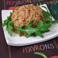 Tartinade de roquette et poivron rouge