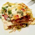 Lasagnes crémeuses au saumon et aux petits[...]