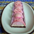 Bûche à la vanille et fraise sur dacquoise au[...]