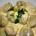 Tortellinis maison aux crevettes et citron