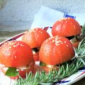 Hamburger de tomate au chèvre & à l'aubergine