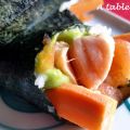 Sushi Temaki aux Deux Saumons