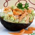 Avocat farci au saumon fumé