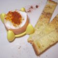 oeuf à la coque au paprika et mouillettes au[...]