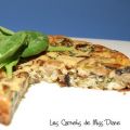 Frittata aux poireaux, épinards et champignons,[...]