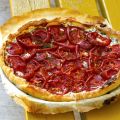 Tarte aux aubergines, tomates et pesto