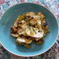 Salade lentilles corail-champignons-feta