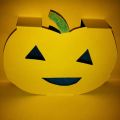 Carte pop up citrouille ou kirigami d'Halloween