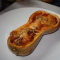 Courges Butternut farcies aux merguez