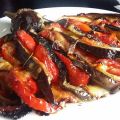 Aubergine en éventail au comté