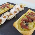 Tartelettes au chou, serrano et roquefort