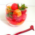 Salade de melon, fraises et pastèque au vin[...]