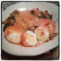 Comme à la cantine : œufs durs sauce aurore