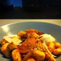 Gnochhi aux aubergines,tomates frits