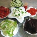 Amuse-bouche aux crudités et sa sauce 
