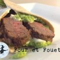Wrap au boeuf et à l'oignon caramélisé