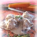 Ragoût de boulettes, sauce aux champignons