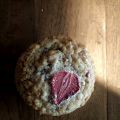 Muffins aux fraises rôties