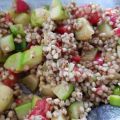 Salade de sarrasin, courgette, tomate et jambon