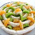 Gâteau exotique : coco, kiwi et clémentine