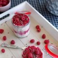 Overnight chia oats framboises & amandes