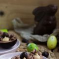 Oeufs au chocolat pour le dessert de Pâques