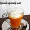 Cappuccino de courge et chantilly au chevre,[...]