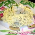 Spaghettis aux filets de poisson, petits-pois[...]