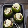 Courgette farcie à l'agneau et au BRESSE BLEU